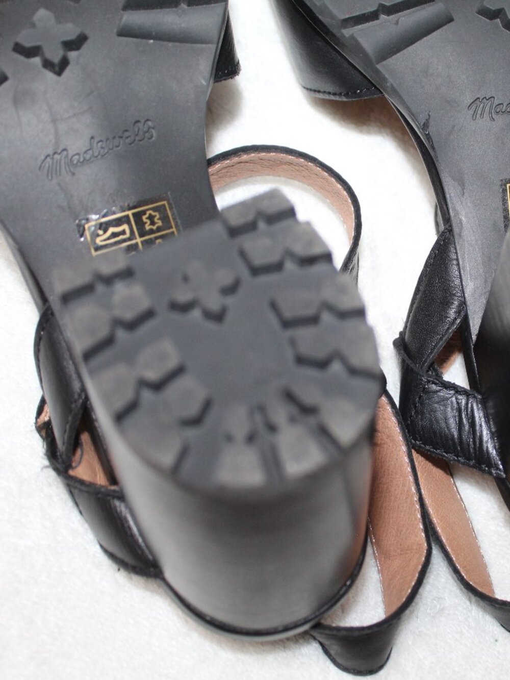 Madewell women's heels size 9.5 black leather Claudie heeled Mary Jane lugsole - Picture 8 of 8